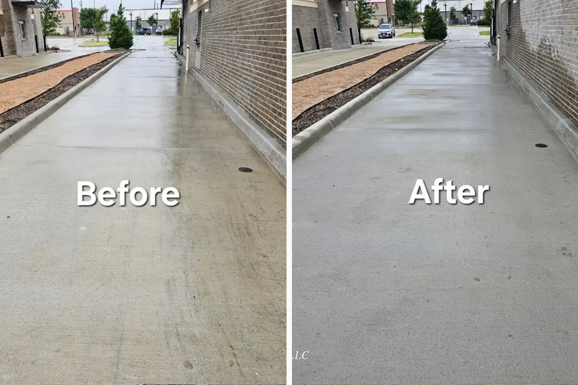 Commercial Pressure Washing before & after